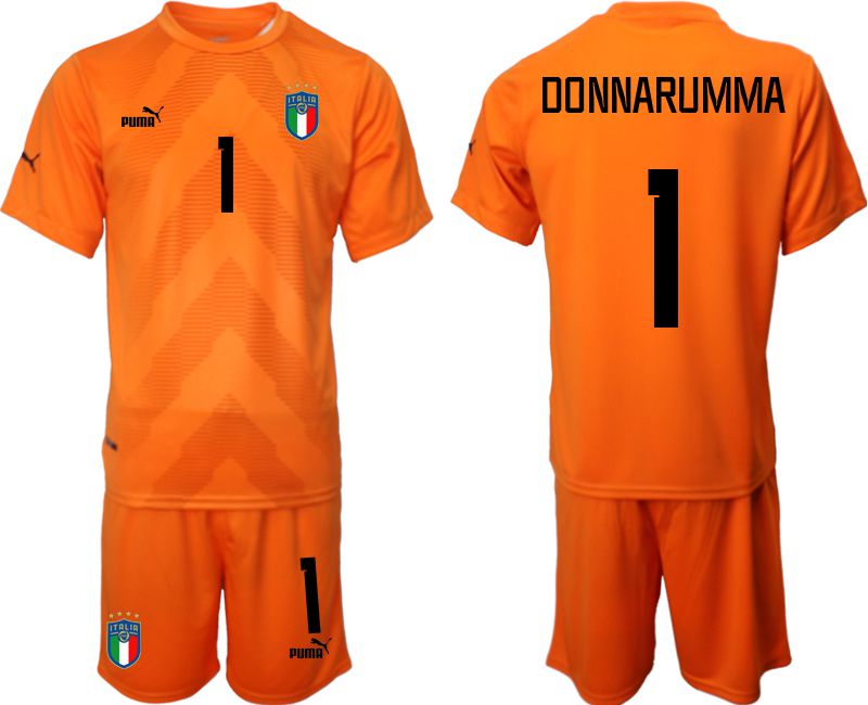 Men 2022 World Cup National Team Italy orange goalkeeper #1 Soccer Jersey->france jersey->Soccer Country Jersey